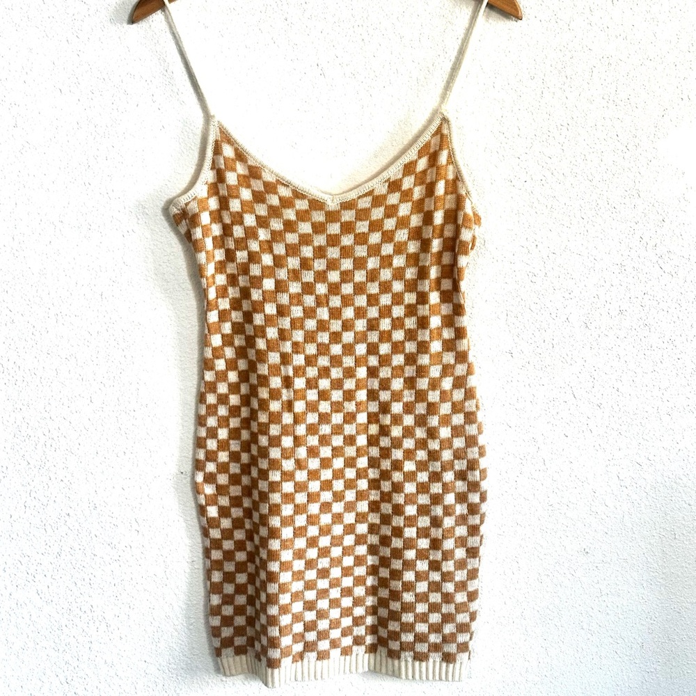 Emory Park Checkered Knit Dress